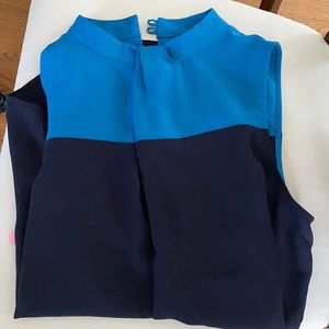 New Ann Taylor Colorblock Sleeveless Blouse